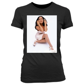 Salma Hayek Women's Junior Cut Crewneck T-Shirt