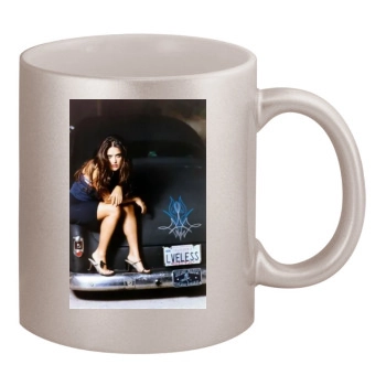 Salma Hayek 11oz Metallic Silver Mug