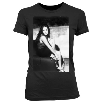 Salma Hayek Women's Junior Cut Crewneck T-Shirt