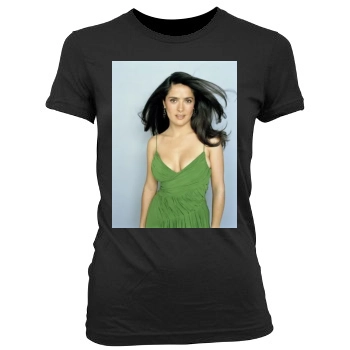 Salma Hayek Women's Junior Cut Crewneck T-Shirt