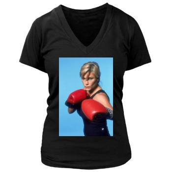 Samantha Fox Women's Deep V-Neck TShirt