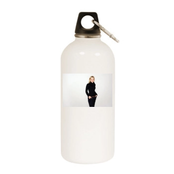 Samantha Mathis White Water Bottle With Carabiner