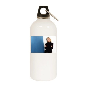 Samantha Mathis White Water Bottle With Carabiner