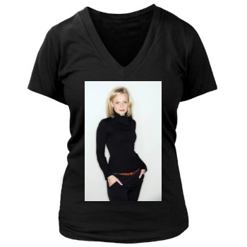 Samantha Mathis Women's Deep V-Neck TShirt