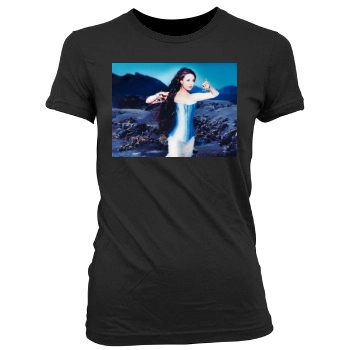 Sarah Brightman Women's Junior Cut Crewneck T-Shirt