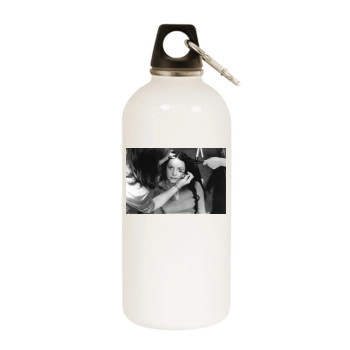 Sarah Brightman White Water Bottle With Carabiner