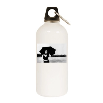 Sarah Brightman White Water Bottle With Carabiner