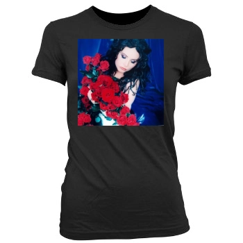 Sarah Brightman Women's Junior Cut Crewneck T-Shirt