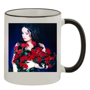 Sarah Brightman 11oz Colored Rim & Handle Mug