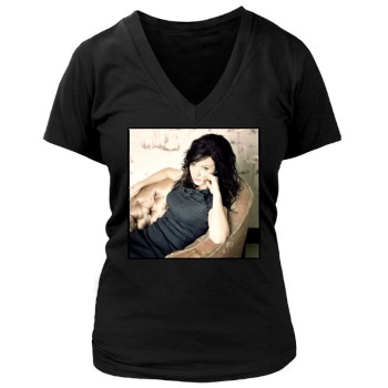 Sarah Brightman Women's Deep V-Neck TShirt