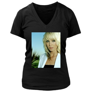 Sarah Harding Women's Deep V-Neck TShirt