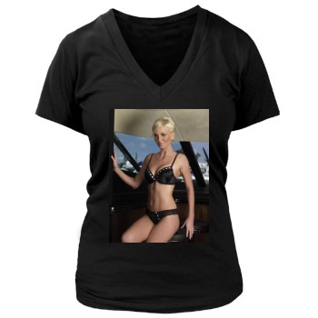 Sarah Harding Women's Deep V-Neck TShirt