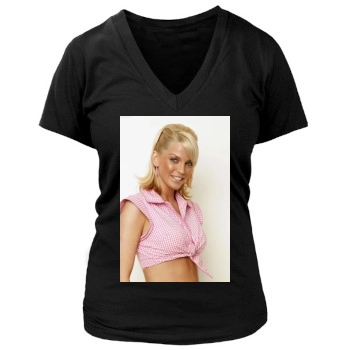 Sarah Harding Women's Deep V-Neck TShirt