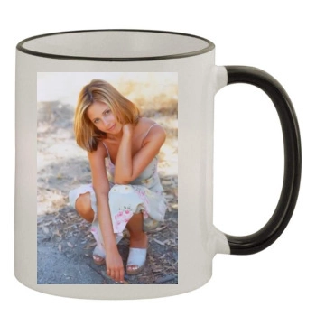 Sarah Michelle Gellar 11oz Colored Rim & Handle Mug