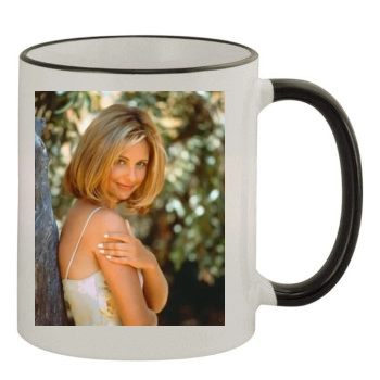 Sarah Michelle Gellar 11oz Colored Rim & Handle Mug