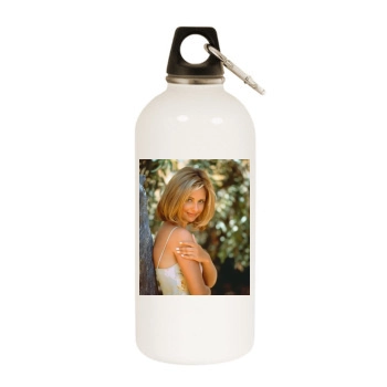 Sarah Michelle Gellar White Water Bottle With Carabiner