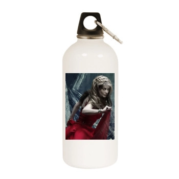 Sarah Brightman White Water Bottle With Carabiner