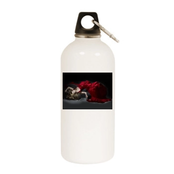 Sarah Brightman White Water Bottle With Carabiner