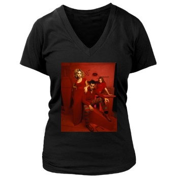 Sarah Michelle Gellar Women's Deep V-Neck TShirt