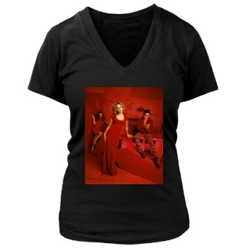 Sarah Michelle Gellar Women's Deep V-Neck TShirt