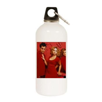 Sarah Michelle Gellar White Water Bottle With Carabiner