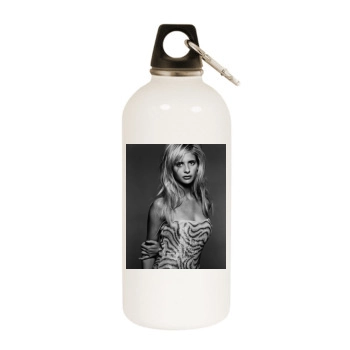 Sarah Michelle Gellar White Water Bottle With Carabiner