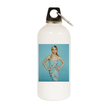 Sarah Michelle Gellar White Water Bottle With Carabiner