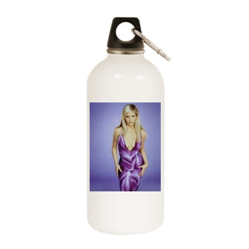 Sarah Michelle Gellar White Water Bottle With Carabiner