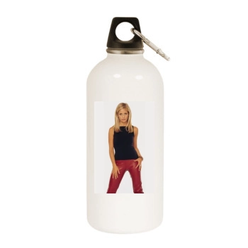 Sarah Michelle Gellar White Water Bottle With Carabiner