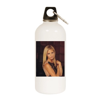 Sarah Michelle Gellar White Water Bottle With Carabiner