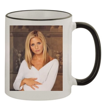 Sarah Michelle Gellar 11oz Colored Rim & Handle Mug