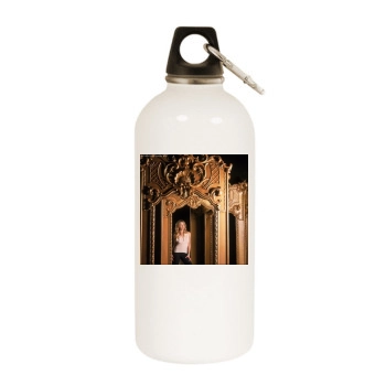 Sarah Michelle Gellar White Water Bottle With Carabiner