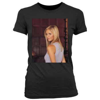 Sarah Michelle Gellar Women's Junior Cut Crewneck T-Shirt