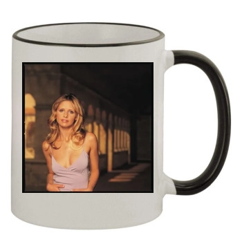 Sarah Michelle Gellar 11oz Colored Rim & Handle Mug