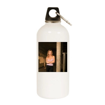 Sarah Michelle Gellar White Water Bottle With Carabiner