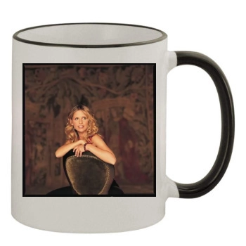 Sarah Michelle Gellar 11oz Colored Rim & Handle Mug