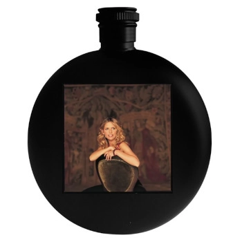 Sarah Michelle Gellar Round Flask