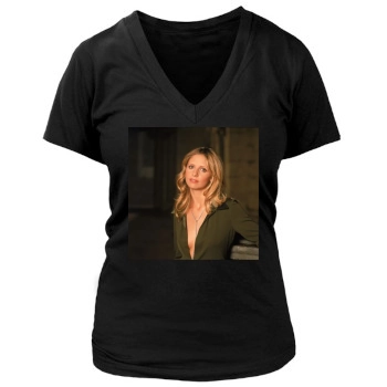 Sarah Michelle Gellar Women's Deep V-Neck TShirt