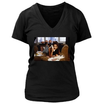 Sarah Michelle Gellar Women's Deep V-Neck TShirt