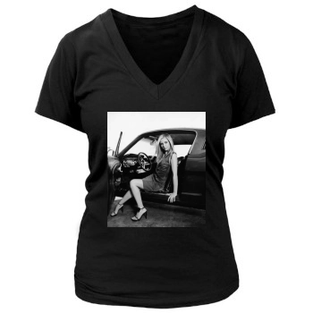 Sarah Michelle Gellar Women's Deep V-Neck TShirt