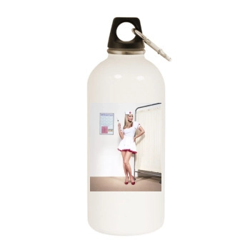 Sarah Michelle Gellar White Water Bottle With Carabiner