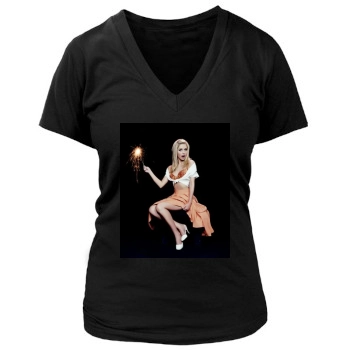 Sarah Michelle Gellar Women's Deep V-Neck TShirt