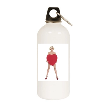 Sarah Michelle Gellar White Water Bottle With Carabiner