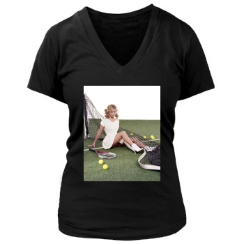 Sarah Michelle Gellar Women's Deep V-Neck TShirt