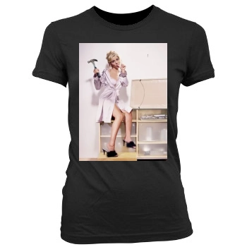 Sarah Michelle Gellar Women's Junior Cut Crewneck T-Shirt