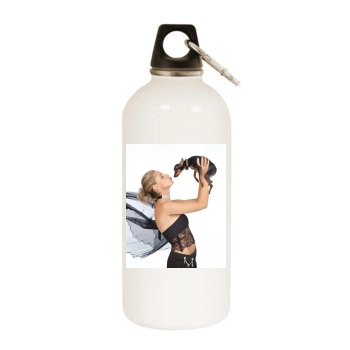 Sarah Michelle Gellar White Water Bottle With Carabiner