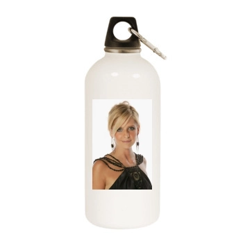 Sarah Michelle Gellar White Water Bottle With Carabiner