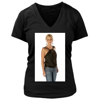 Sarah Michelle Gellar Women's Deep V-Neck TShirt