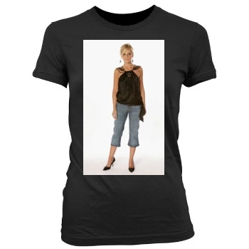 Sarah Michelle Gellar Women's Junior Cut Crewneck T-Shirt