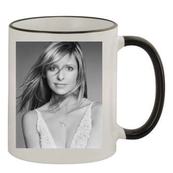 Sarah Michelle Gellar 11oz Colored Rim & Handle Mug